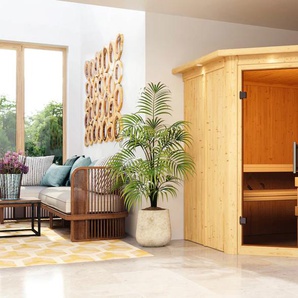 WOLFF Sauna Innensauna de luxe Gaia Saunen beige (natur) Saunen