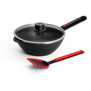 WOLL MADE IN GERMANY Wok Logic XR, Aluminiumguss, Ø 24, inkl. Deckel und Wok-Wender, Induktion