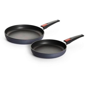 Woll Pfannenset Diamond Lite, Schwarz, Metall, 1,5 L, rund, abnehmbarer Griff, hitzebeständige Griffe, backofengeeignet, antihaftbeschichtet, Kochen,