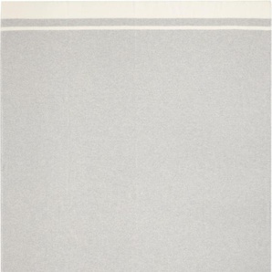 Wolldecke BIEDERLACK Arezzo Stripe Wohndecken Gr. B/L: 150 cm x 200 cm, grau (grau, natur) Wolldecken mit recycelter Wolle