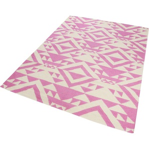 Wollteppich ACCESSORIZE HOME Mellow Teppiche Gr. B/L: 160 cm x 230 cm, 5 mm, 1 St., rosa Schurwollteppiche