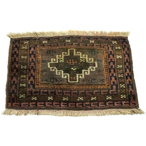 Wollteppich Afghan Teppich handgeknüpft braun, morgenland, rechteckig, Höhe: 7 mm