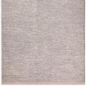 Wollteppich ANDAS Odenne Teppiche Gr. B/L: 160 cm x 230 cm, 10 mm, 1 St., beige (creme, grau) Esszimmerteppiche Uni Farben, meliert, Wolle, handgewebt, Wohnzimmer