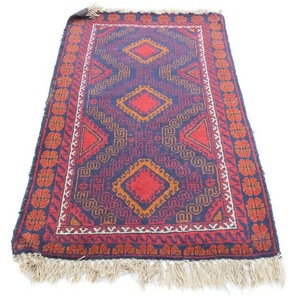 Wollteppich Belutsch Teppich handgeknüpft blau, morgenland, rechteckig, Höhe: 10 mm, handgeknüpft