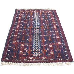 Wollteppich Belutsch Teppich handgeknüpft blau, morgenland, rechteckig, Höhe: 11 mm, handgeknüpft