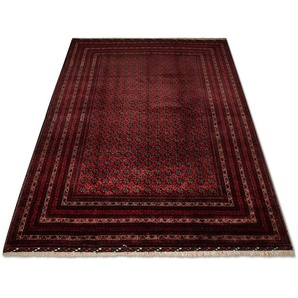 Wollteppich Buchara Teppich handgeknüpft rot, morgenland, rechteckig, Höhe: 7 mm