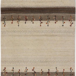 Wollteppich CARPETFINE Gabbeh Loom Lori Teppiche Gr. B/L: 90 cm x 160 cm, 15 mm, 1 St., braun Gabbeh-Teppiche reine Wolle, sehr weicher Flor, Wohnzimmer