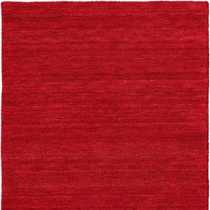 Wollteppich DEKOWE Lindsay Teppiche Gr. B/L: 160 cm x 230 cm, 12 mm, 1 St., rot Esszimmerteppiche Handweb Teppich, Kurzflor, reine Wolle, handgewebt