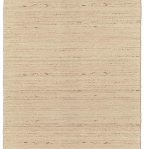 Wollteppich DEKOWE Lindsay Teppiche Gr. B/L: 80 cm x 150 cm, 12 mm, 1 St., beige (natur) Esszimmerteppiche Handweb Teppich, Kurzflor, reine Wolle, handgewebt