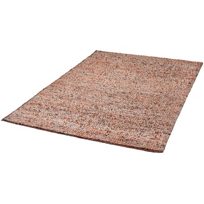 Wollteppich DEKOWE Magali Teppiche Gr. B/L: 160 cm x 230 cm, 17 mm, 1 St., orange (terra) Esszimmerteppiche Handweb Teppich, reine Wolle, handgewebt, meliert