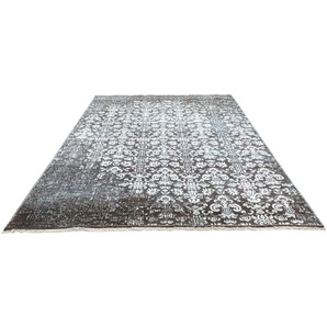 Wollteppich Designer Teppich handgeknüpft blau, morgenland, rechteckig, Höhe: 10 mm, handgeknüpft