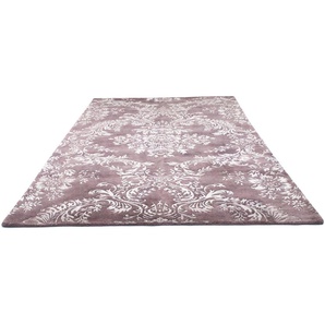 Wollteppich Designer Teppich handgeknüpft rosa, morgenland, rechteckig, Höhe: 10 mm, handgeknüpft