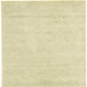 Wollteppich Einfarbig Beige 240 x 80 cm, morgenland, rechteckig, Höhe: 18 mm, Sehr weicher Flor