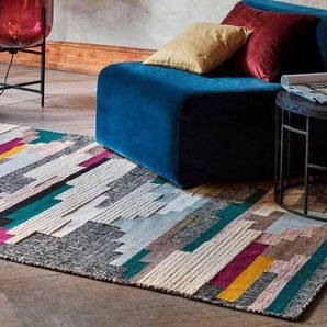 Wollteppich ESPRIT Natham Kelim Teppiche Gr. B/L: 160 cm x 230 cm, 8 mm, 1 St., bunt (multi) Designer-Teppich Flachgewebeteppich Handwebteppich Kelimteppich Kurzflorteppich Schurwollteppich Teppich Webteppich Kelim-Teppiche Teppiche reine Wolle,