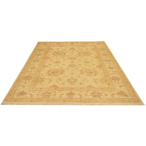 Wollteppich Farahan Teppich handgeknüpft gold, morgenland, rechteckig, Höhe: 7 mm