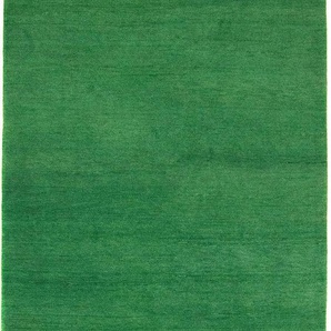 Wollteppich GABBEH FEIN FLOWY, morgenland, rechteckig, Höhe: 19 mm, reine Schurwolle, einfarbig, Wohnzimmer