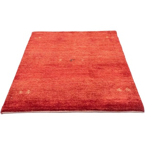 Wollteppich Gabbeh Teppich handgeknüpft orange, morgenland, rechteckig, Höhe: 15 mm, handgeknüpft