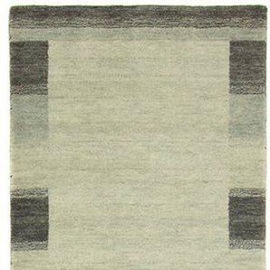 Wollteppich Gabbeh Teppich handgewebt silber, morgenland, rechteckig, Höhe: 8 mm, Kurzflor