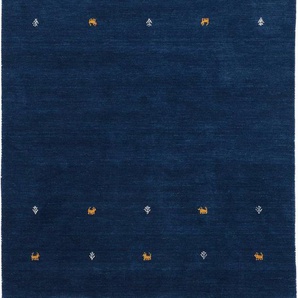 Wollteppich Gabbeh Uni, carpetfine, rechteckig, Höhe: 15 mm, reine Wolle, handgewebt, Gabbeh Loom Tiermotiv, auch als Läufer