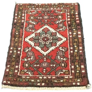 Wollteppich Hamadan Teppich handgeknüpft rot, morgenland, rechteckig, Höhe: 7 mm, handgeknüpft