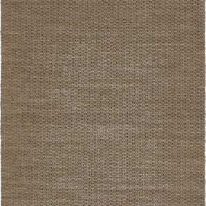 Wollteppich HOME AFFAIRE Kappelen Teppiche Gr. B/L: 230 cm x 160 cm, 10 mm, 1 St., grau (taupe) Esszimmerteppiche Uni-Farben, Kurzflor, 100% Wolle