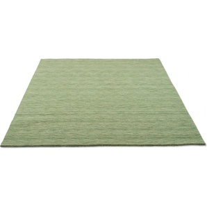 Wollteppich HOME AFFAIRE Karchau Teppiche Gr. B/L: 140 cm x 200 cm, 13 mm, 1 St., grün (hellgrün) Schurwollteppiche