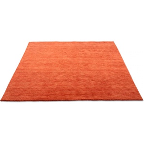 Wollteppich HOME AFFAIRE Karchau Teppiche Gr. B/L: 70 cm x 140 cm, 13 mm, 1 St., orange (terracotta) Schurwollteppiche