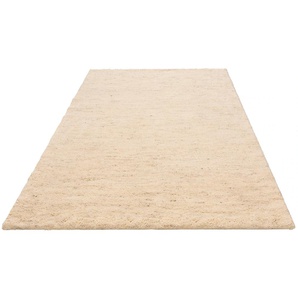 Wollteppich HOME AFFAIRE Mohan Teppiche Gr. B/L: 70 cm x 140 cm, 25 mm, 1 St., beige (natur) Berber-Teppiche echter Berber aus Marokko, reine Wolle, Woll-Shaggy, handgeknüpft