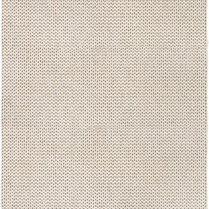 Wollteppich HOME AFFAIRE Noyack Teppiche Gr. B/L: 70 cm x 140 cm, 12 mm, 1 St., beige (creme) Esszimmerteppiche Handweb-Teppich, Strick-Optik, handgewebt, reine Wolle