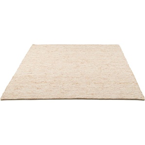 Wollteppich HOME AFFAIRE Pirker Teppiche Gr. B/L: 90 cm x 160 cm, 12 mm, 1 St., beige (dunkelbeige) Schurwollteppiche