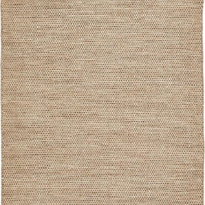 Wollteppich HOME AFFAIRE Salagnon Teppiche Gr. B/L: 230 cm x 160 cm, 8 mm, 1 St., grau (taupe) Baumwollteppiche Handweb-Teppich, Flachgewebe, handgewebt, meliert