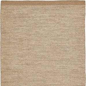 Wollteppich HOME AFFAIRE Salagnon Teppiche Gr. B/L: 290 cm x 200 cm, 8 mm, 1 St., grau (taupe) Baumwollteppiche Handweb-Teppich, Flachgewebe, handgewebt, meliert