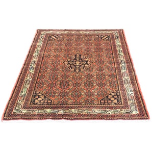 Wollteppich Hosseinabad Teppich handgeknüpft braun, morgenland, rechteckig, Höhe: 8 mm, handgeknüpft