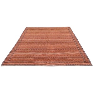 Wollteppich Kelim Fars Teppich handgewebt braun, morgenland, rechteckig, Höhe: 6 mm, Kurzflor