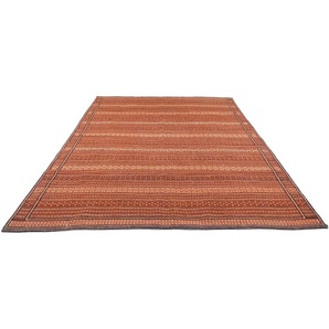 Wollteppich Kelim Fars Teppich handgewebt orange, morgenland, rechteckig, Höhe: 6 mm, Kurzflor