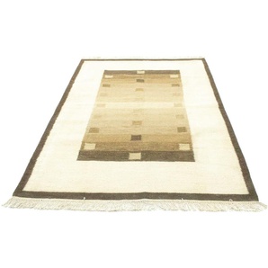 Wollteppich Kelim Teppich handgeknüpft beige, morgenland, rechteckig, Höhe: 6 mm, handgeknüpft