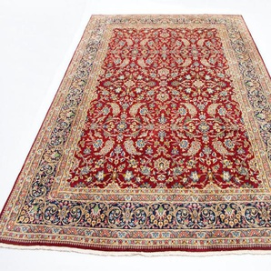 Wollteppich Kerman Teppich handgeknüpft rot, morgenland, rechteckig, Höhe: 7 mm