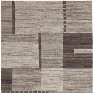 Wollteppich LUXOR LIVING Henderson Teppiche Gr. B/L: 200 cm x 250 cm, 8 mm, 1 St., beige Esszimmerteppiche reine Wolle, handgeknüpft, Patchwork Design