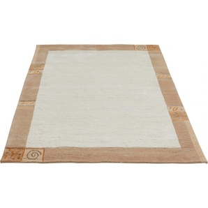 Wollteppich LUXOR LIVING India Teppiche Gr. B/L: 250 cm x 300 cm, 20 mm, 1 St., beige Designer-Teppich Knüpfteppich Schurwollteppich Teppich Schurwollteppiche Teppiche