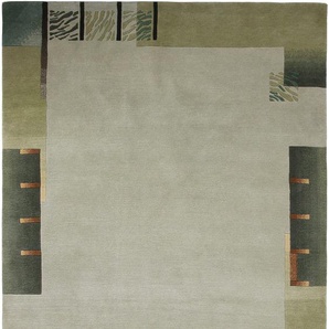Wollteppich LUXOR LIVING Patana Spezial Teppiche Gr. B/L: 120 cm x 180 cm, 12 mm, 1 St., braun (linden) Esszimmerteppiche Nepalteppich, reine Wolle, handgeknüpft, mit Bordüre