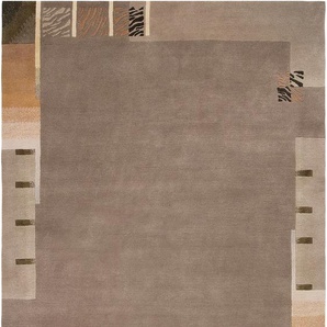 Wollteppich LUXOR LIVING Patana Spezial Teppiche Gr. B/L: 250 cm x 300 cm, 12 mm, 1 St., lila (mauve) Schurwollteppiche Nepalteppich, reine Wolle, handgeknüpft, mit Bordüre