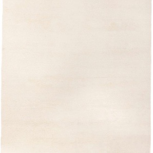 Wollteppich MORGENLAND Berber Teppich - Fluffy rechteckig Teppiche Gr. B/L: 90 cm x 160 cm, 25 mm, 1,44 m², 1 St., weiß Esszimmerteppiche handgeknüpft