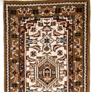 Wollteppich MORGENLAND Bidjar Teppich Athina Teppiche Gr. B/L: 80 cm x 300 cm, 8 mm, 2,4 m², 1 St., beige Bidjarteppich Orientalische Muster