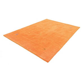Wollteppich MORGENLAND Gabbeh Agra Teppiche Gr. B/L: 200 cm x 250 cm, 14 mm, 5 m², 1 St., orange Schurwollteppiche handgewebt, reine Wolle, Wohnzimmer, Schlafzimmer