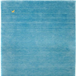 Wollteppich MORGENLAND GABBEH ASTERIA Teppiche Gr. B/L: 200 cm x 300 cm, 18 mm, 1 St., blau Gabbehteppich Gabbeh-Teppiche Teppiche reine Schurwolle, Uni Tiermotiv, Wohnzimmer