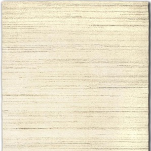 Wollteppich MORGENLAND GABBEH FEIN UNI Teppiche Gr. B/L: 140 cm x 200 cm, 18 mm, 1 St., beige (natur) Gabbeh-Teppiche reine Schurwolle, uni, Wohnzimmer