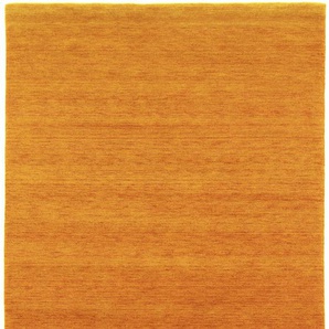 Wollteppich MORGENLAND GABBEH FEIN UNI Teppiche Gr. B/L: 200 cm x 300 cm, 18 mm, 1 St., orange Gabbehteppich Gabbeh-Teppiche Teppiche reine Schurwolle, uni, Wohnzimmer