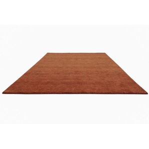 Wollteppich MORGENLAND GABBEH FEIN UNI Teppiche Gr. B/L: 250 cm x 350 cm, 18 mm, 1 St., braun (camelfarben) Schurwollteppiche