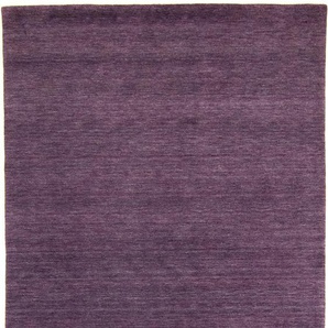 Wollteppich MORGENLAND GABBEH FEIN UNI Teppiche Gr. B/L: 250 cm x 350 cm, 18 mm, 1 St., lila Gabbehteppich Gabbeh-Teppiche Teppiche reine Schurwolle, uni, Wohnzimmer