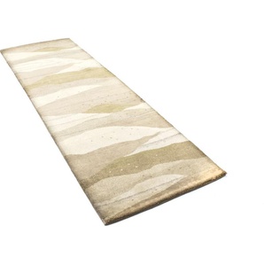 Wollteppich MORGENLAND Gabbeh Teppich handgewebt beige Teppiche Gr. B/L: 80 cm x 240 cm, 8 mm, 1,92 m², 1 St., beige Gabbehteppich Gabbeh-Teppiche Kurzflor